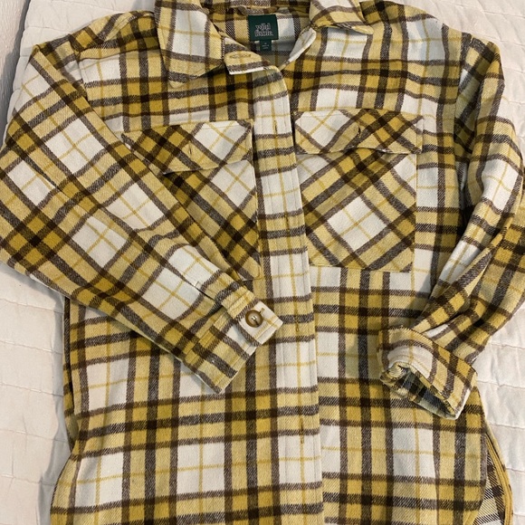 Plaid Flannel Shirt - Yellow and White - Picture 1 of 2